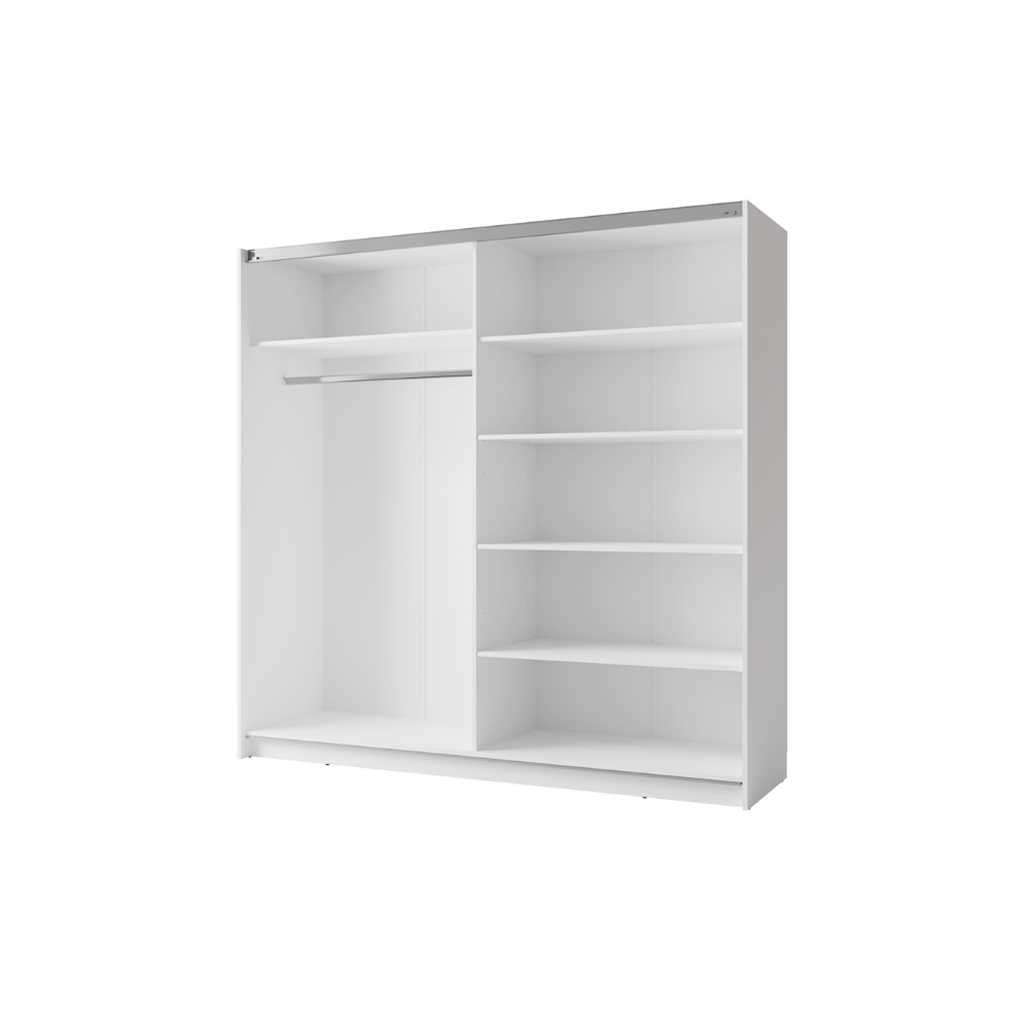 Arsala 2 Door Mirrored Sliding Wardrobe - White