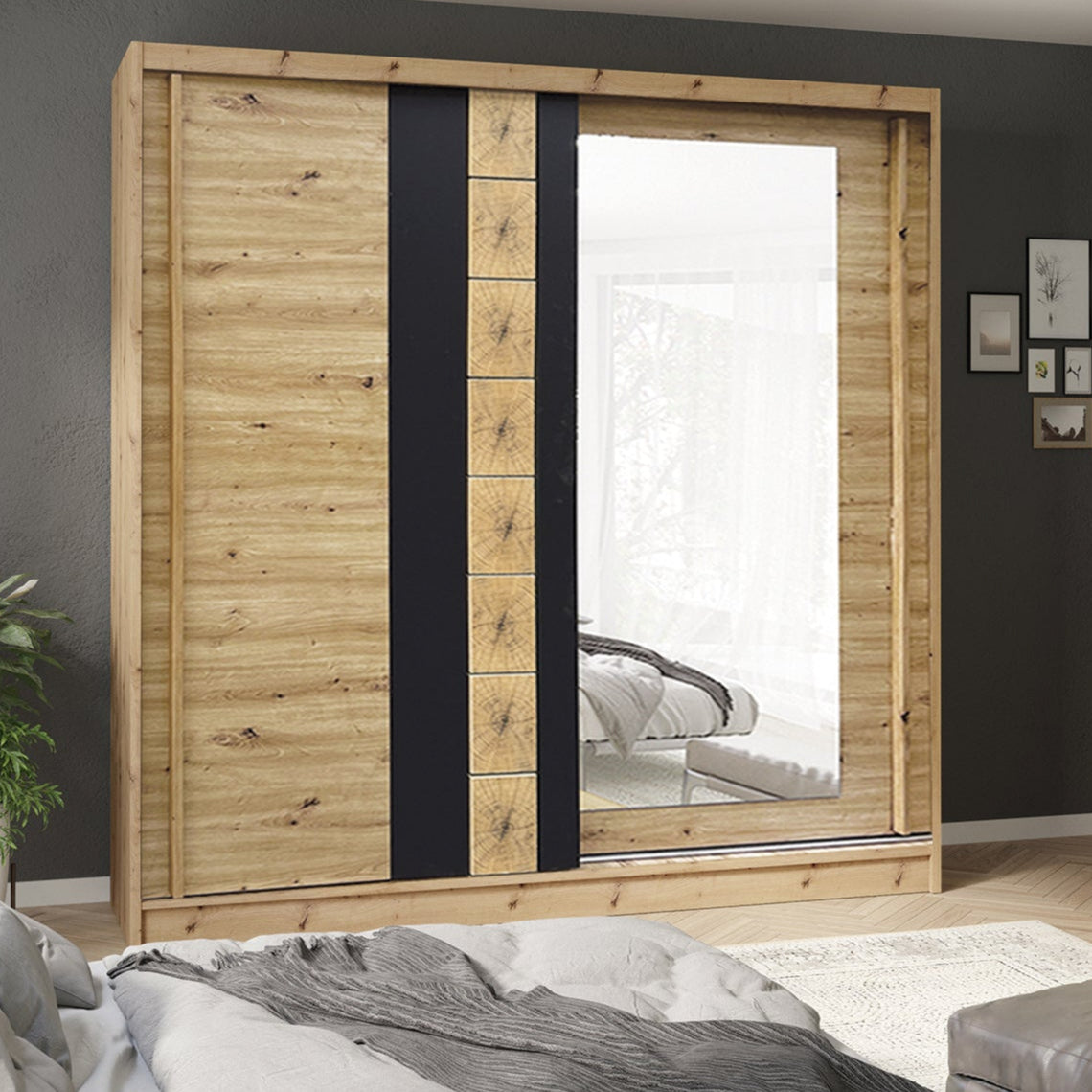 Avantgarde Sliding Door Wardrobe 200/215/59 - AV1-20