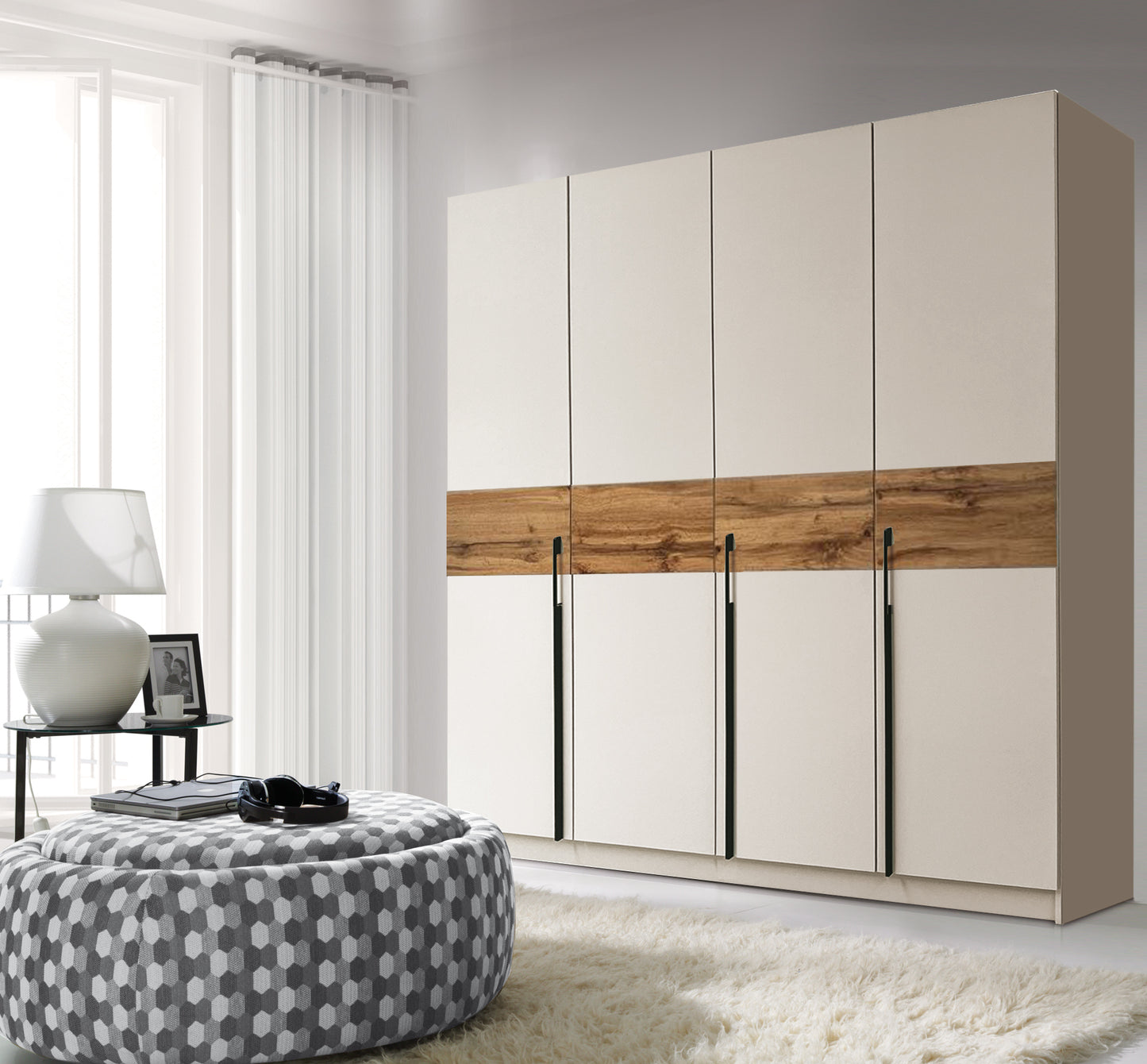 Denver 4 Door Wardrobe 200/215/60 - DEN3-20