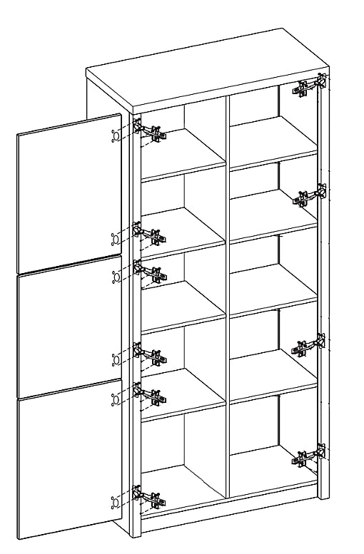 Roma Glass Display Cabinet 90/194/43 - ROM2